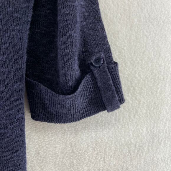 Eileen Fisher Womens Size XS Blue Button Front Short Sleeve Cardigan Linen Blend - Picture 6 of 7